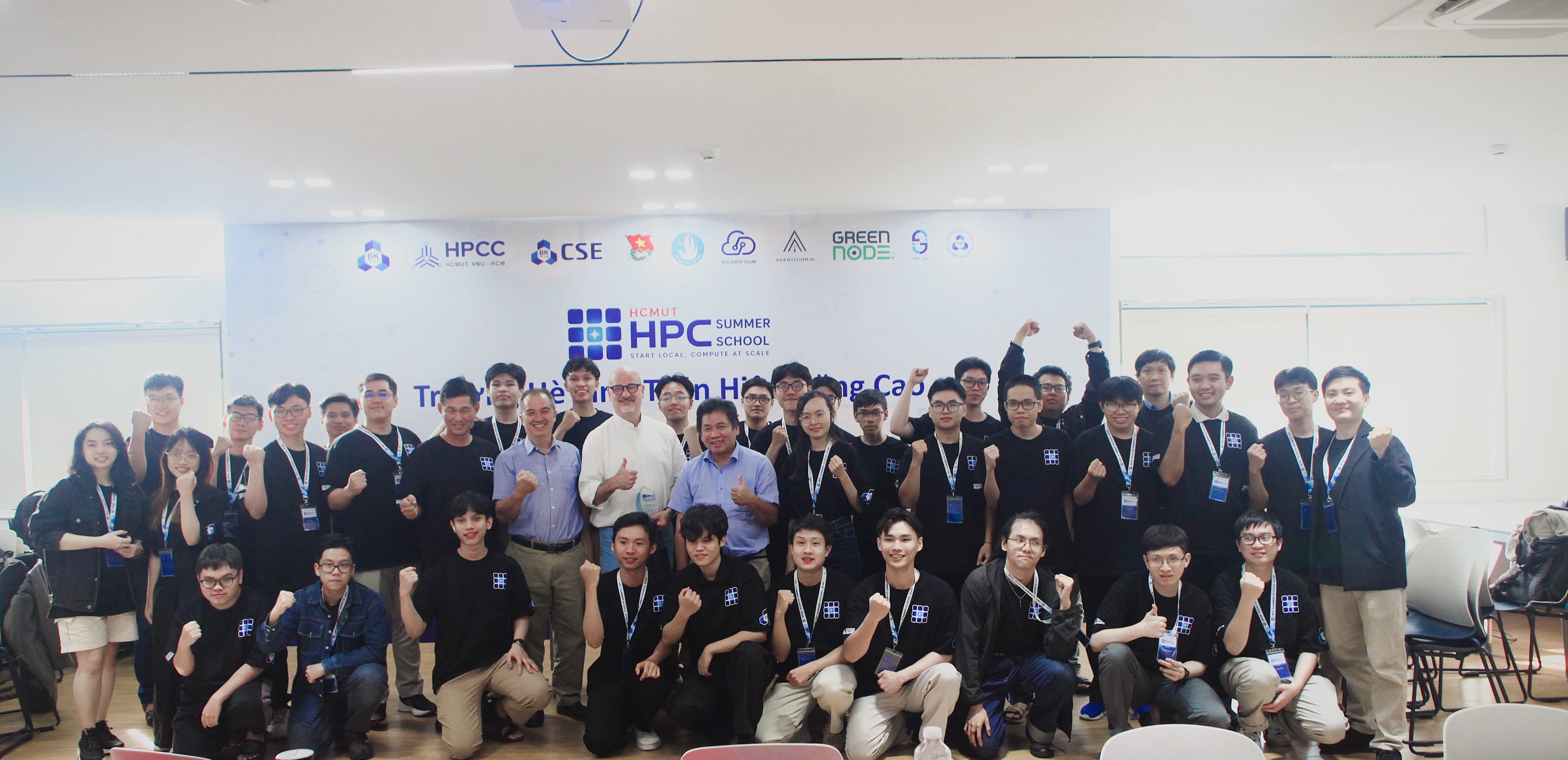 Group photo at the conclusion of HCMUT HPC Summer School 2026